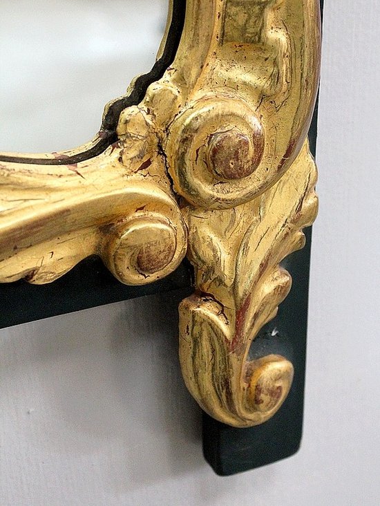  Petit Miroir en Bois Doré, style Louis XV - Début XXe 