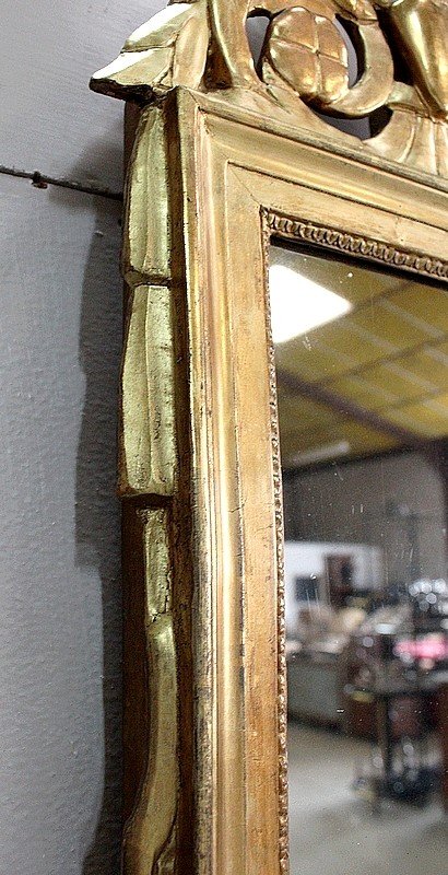  Petit Miroir en Bois Doré, style Louis XVI - Début XXe 