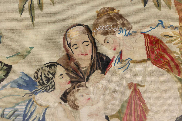 Orientalist style petit point tapestry. Circa 1880.