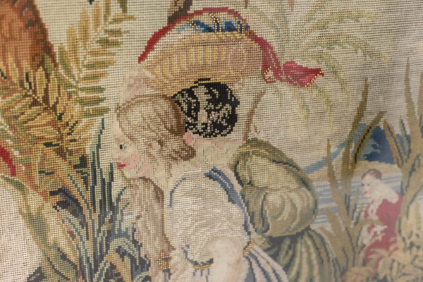 Orientalist style petit point tapestry. Circa 1880.