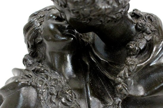  Bronze "the Kiss Given" after J-A. Houdon - 2nd half of the 19th century