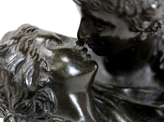  Bronze "the Kiss Given" after J-A. Houdon - 2nd half of the 19th century