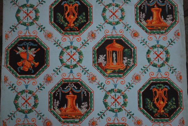 Louis XVI period Gouaché wallpaper, Reveillon factory