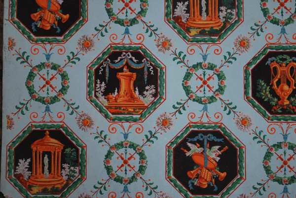 Louis XVI period Gouaché wallpaper, Reveillon factory