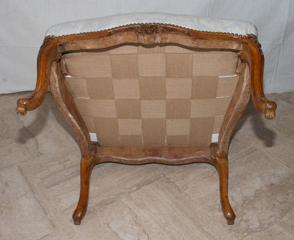 Flat-back armchair Stamped Louis XV period