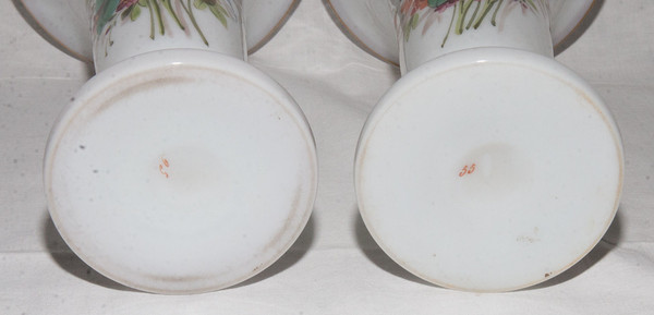 Pair Of Baccarat Louis Philippe Opaline Vases