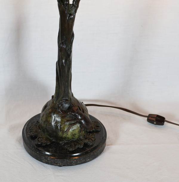 Ludwig BECK art nouveau bronze lamp