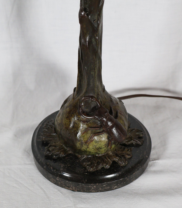 Ludwig BECK art nouveau bronze lamp