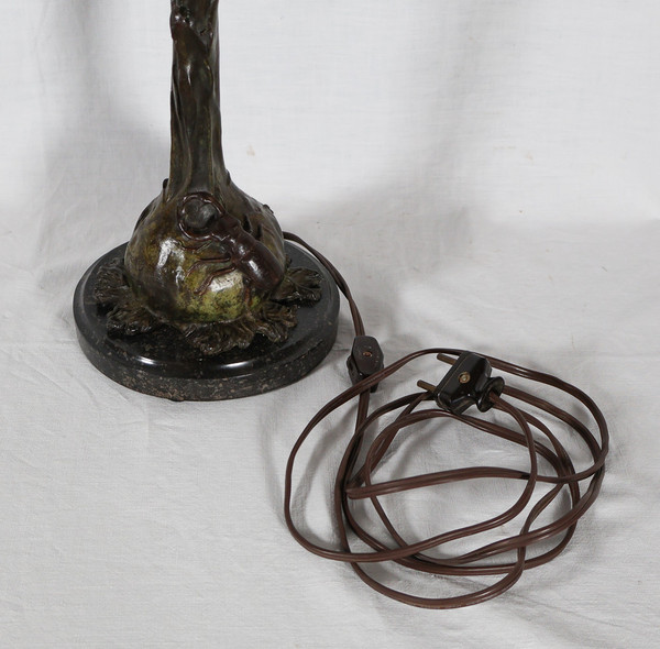 Ludwig BECK art nouveau bronze lamp