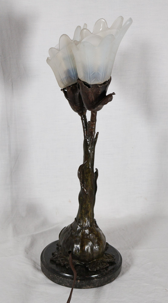 Ludwig BECK art nouveau bronze lamp