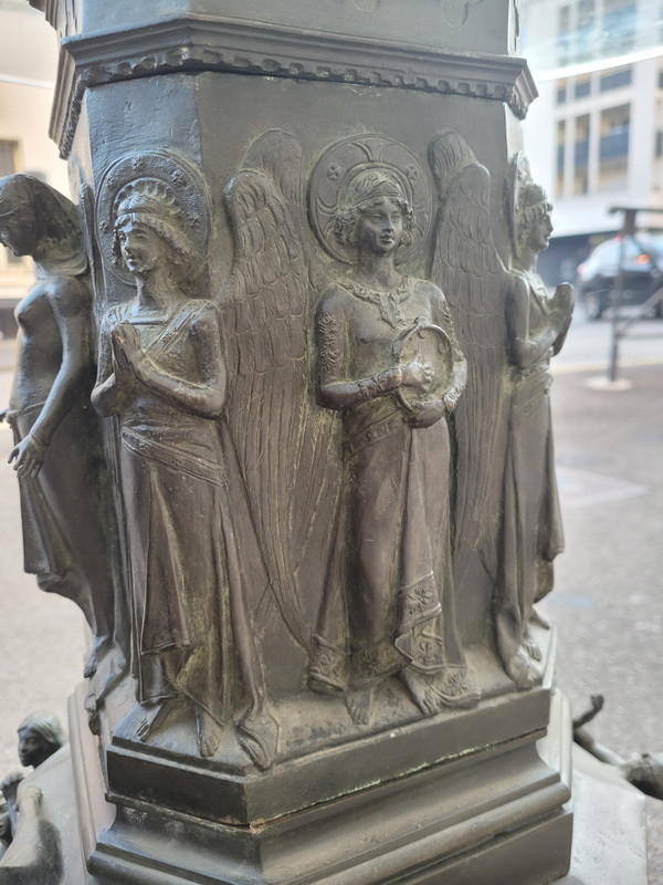 Monument à Dante, Réduction En Bronze, C Zocchi (d'après), Fin XIXème /début XXème Siècle