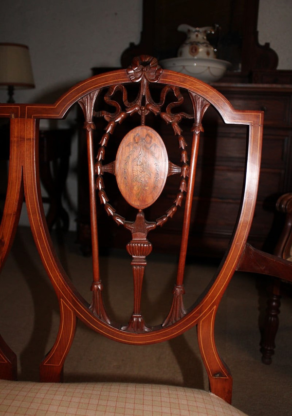 English Mahogany Living Room – Early 20th Century