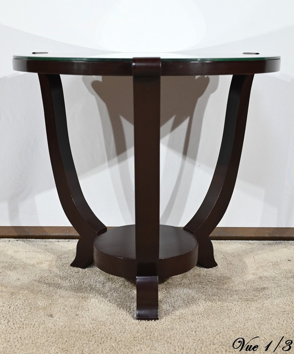 Mahogany pedestal table, Art Deco style – 1959