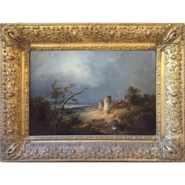 Landscape Signed Dubuisson 1834 (1805/1870)