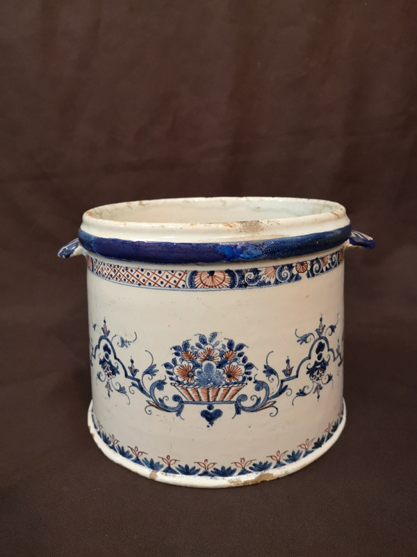 Rouen Earthenware Cooler. 18th century period