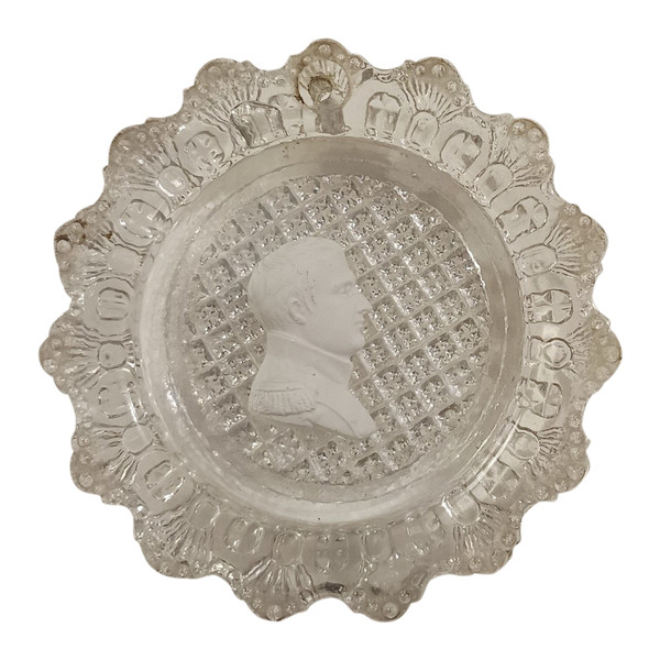 Baccarat - cristallo-cérame au profil de Napoléon en général - collection Brouwet - Empire, vers 1810