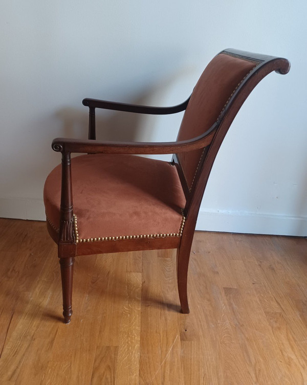 Jacob Frères (1796 - 1803), attributed to - Etruscan armchair - mahogany and mahogany veneer