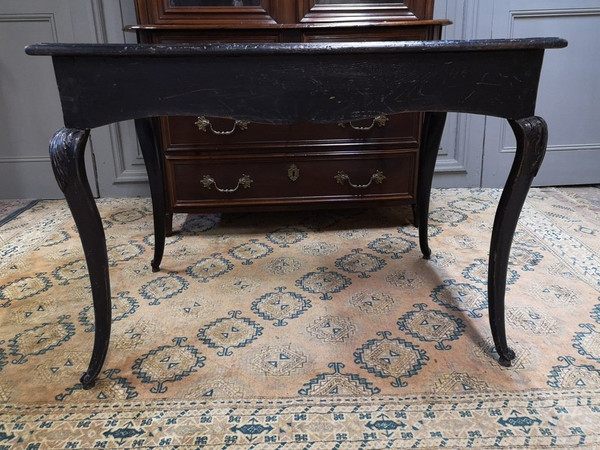 Regency Style Black Lacquered Wood Desk