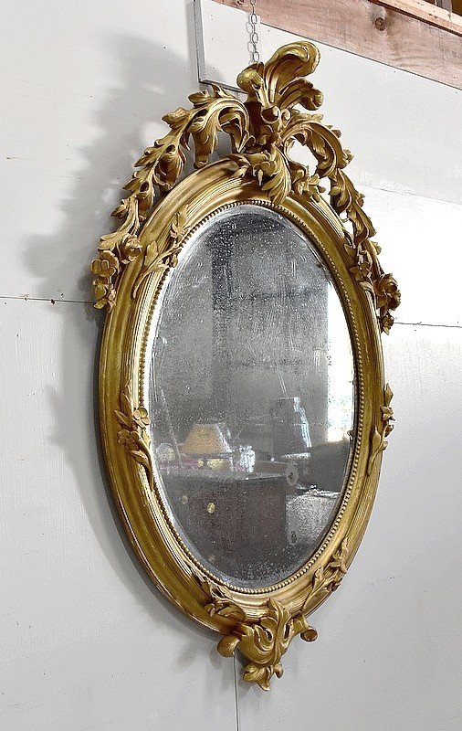  Important Miroir Doré Ovale - Napoléon III 