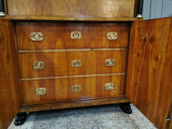 Empire period Biedermeier desk with coat of arms. Early 19th century