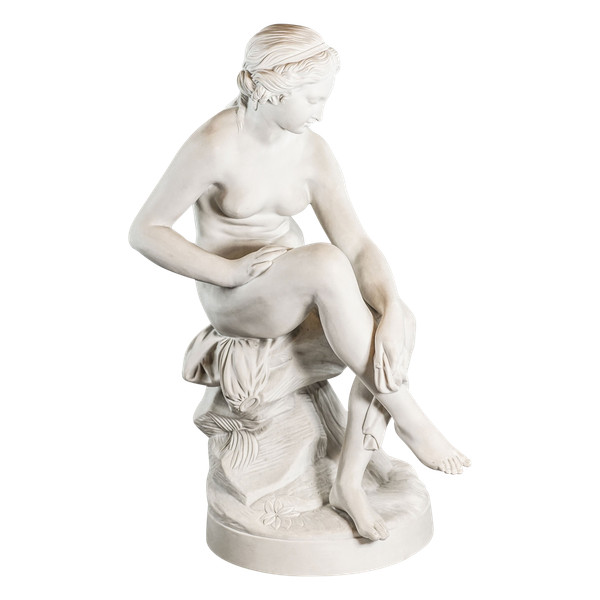 DIE TOILETTE, Biscuit nach James PRADIER