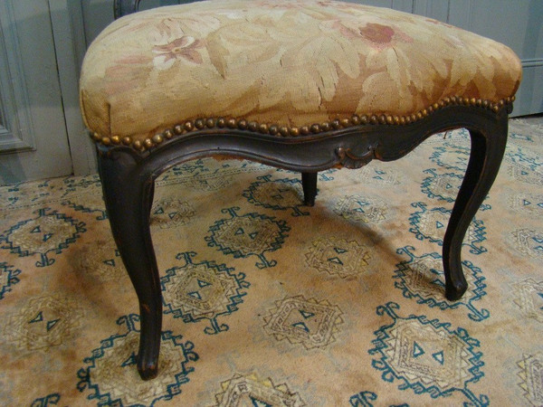 Pair of Louis XV period chairs with Queen's backs.