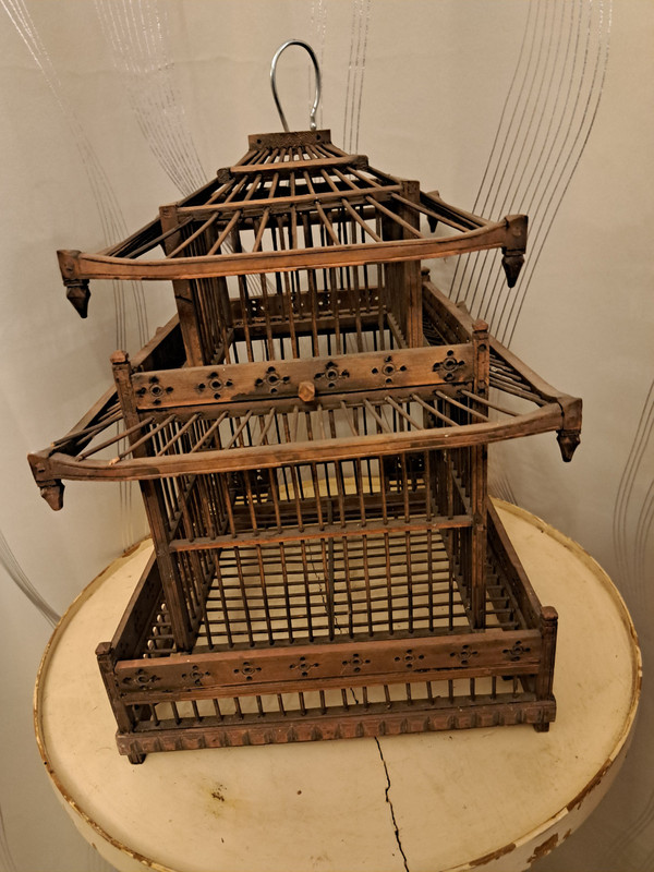 Cage Style Pagode Chinoise  Bois Exotique  