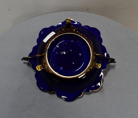  Coppa in Porcellana Blu di Lunéville, Napoleone III - Seconda parte del XIX secolo