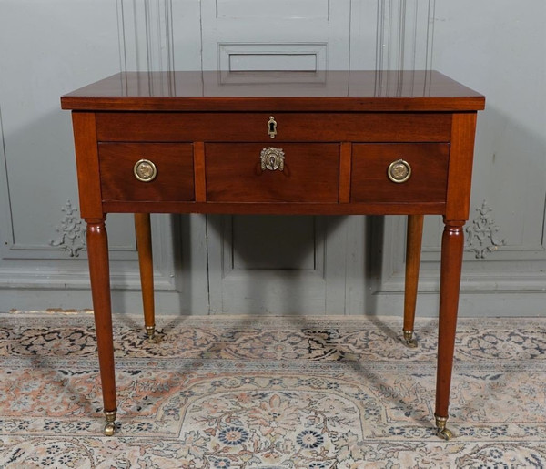 Louis XVI Period Men's Dressing Table In Mahogany