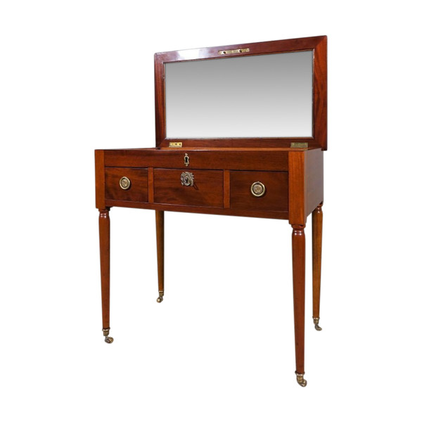 Louis XVI Period Men's Dressing Table In Mahogany