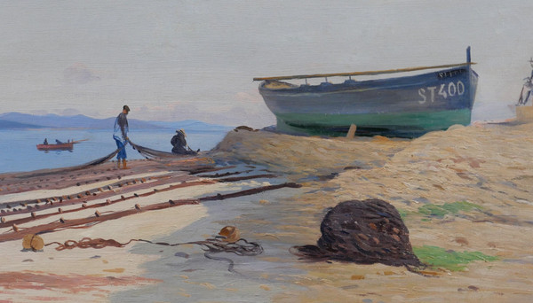 Louis HAAS 1870-1923 Saint-Tropez, Paysage de la pointe, tableau, vers 1910