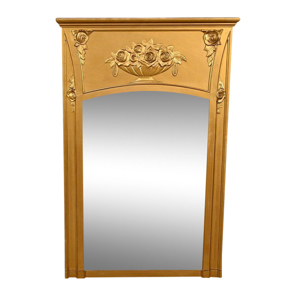 Gilded Wood and Staff Mirror, Louis XVI style - 1930