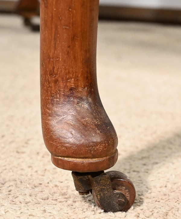 Mahogany oval table with 6 place settings, England - 1st Part 19th century