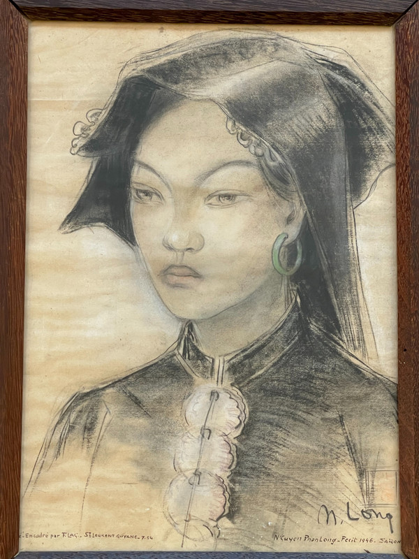 N’guyen Phan Long, a pair of drawings on paper, 1946