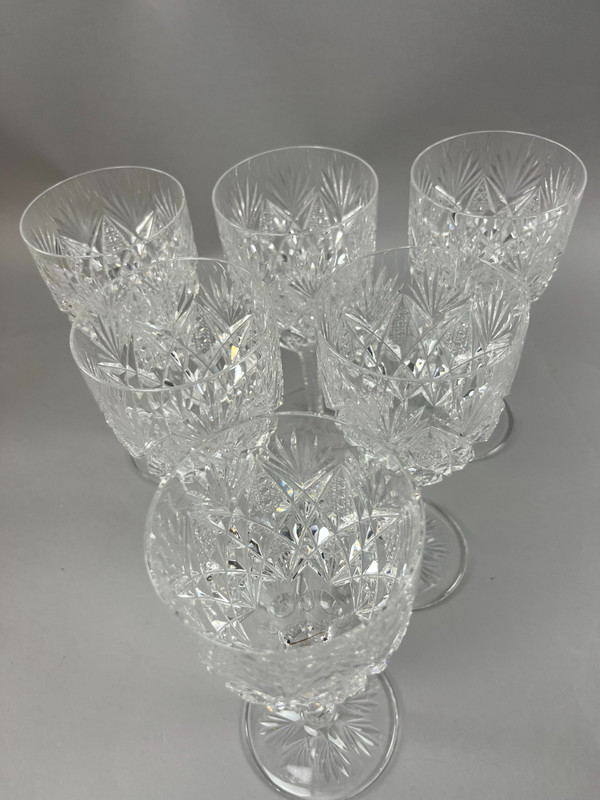 Six verres à eau modèle Florence signés ST LOUIS