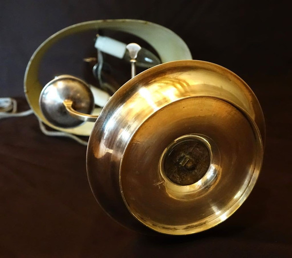 Lamp Bouillotte En Bronze Argenté