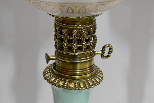 Pair of electrified oil lamps - 19th century