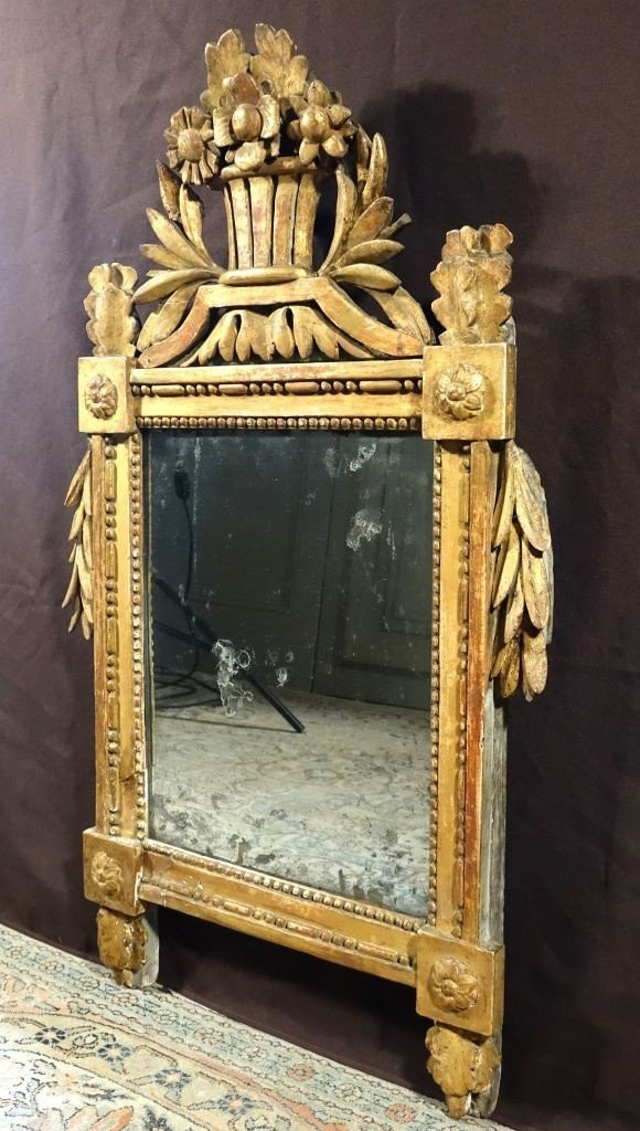 Louis XVI Period Pediment Mirror