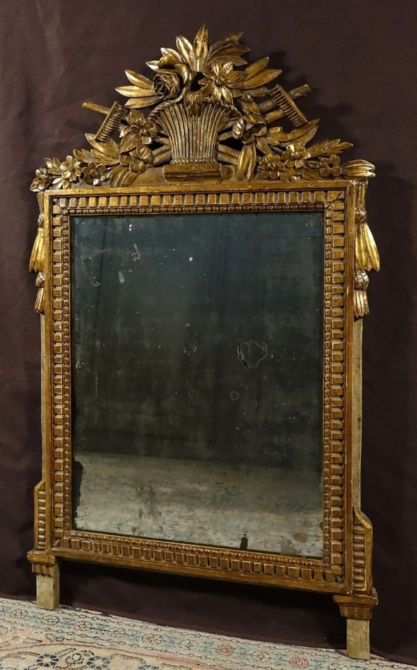 Louis XVI style pediment mirror