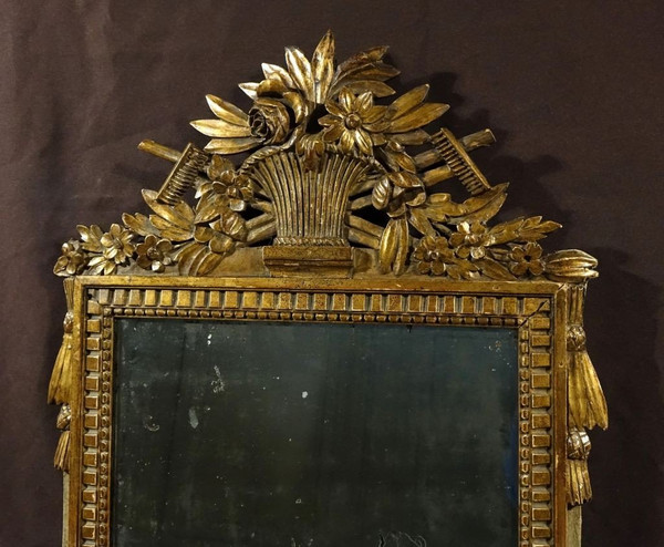 Louis XVI style pediment mirror