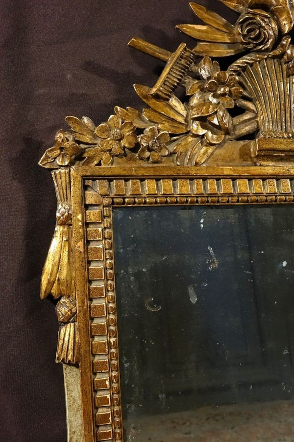 Louis XVI style pediment mirror