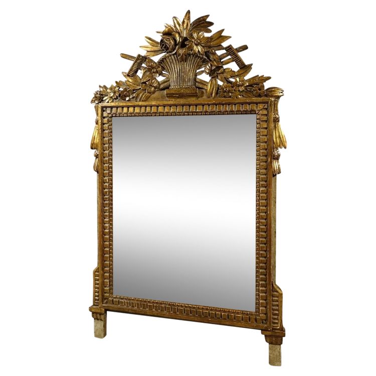 Louis XVI style pediment mirror