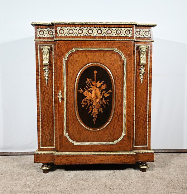 Precious Wood Entre-deux cabinet, Napoleon III period - Mid-19th century