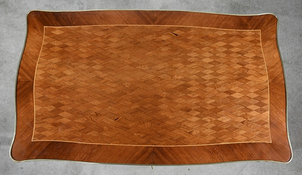 Rosewood and Marquetry Table, Louis XV style - Early XXth century