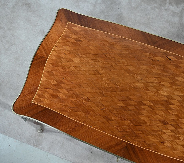 Rosewood and Marquetry Table, Louis XV style - Early XXth century