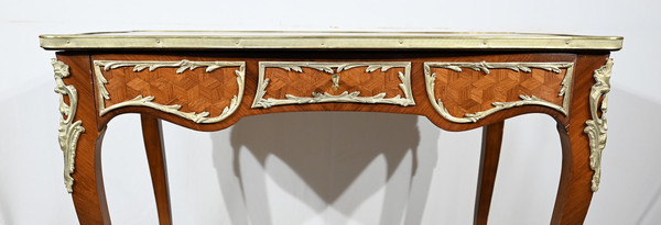 Rosewood and Marquetry Table, Louis XV style - Early XXth century