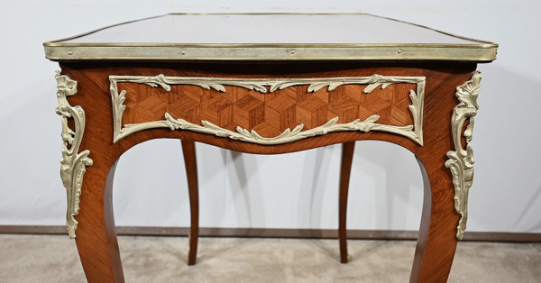 Rosewood and Marquetry Table, Louis XV style - Early XXth century