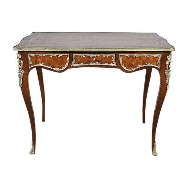 Rosewood and Marquetry Table, Louis XV style - Early XXth century