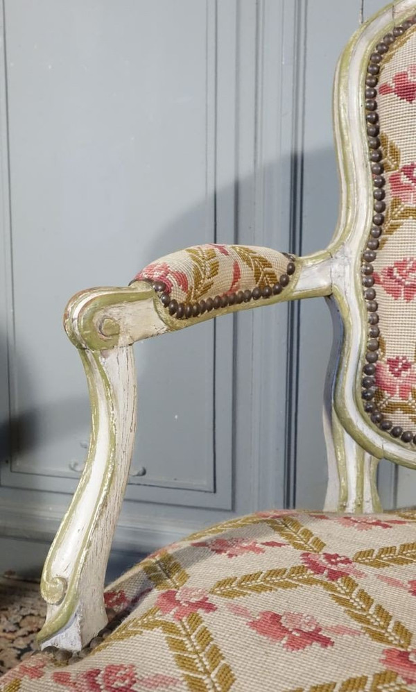 Pair of Louis XV period armchairs