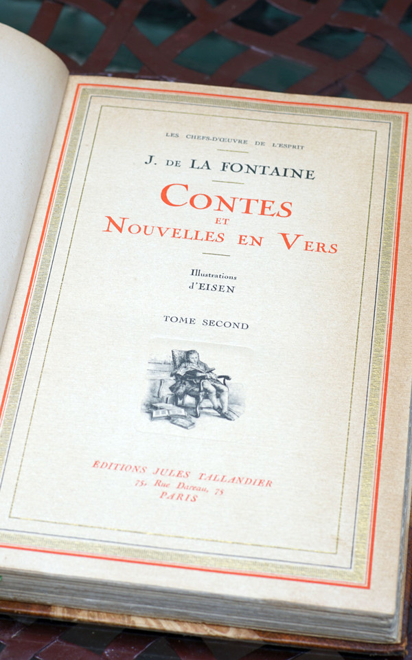 Curiosa: CONTES DE LA FONTAINE - Collection les chefs d'œuvre de l'esprit. 2 volumes